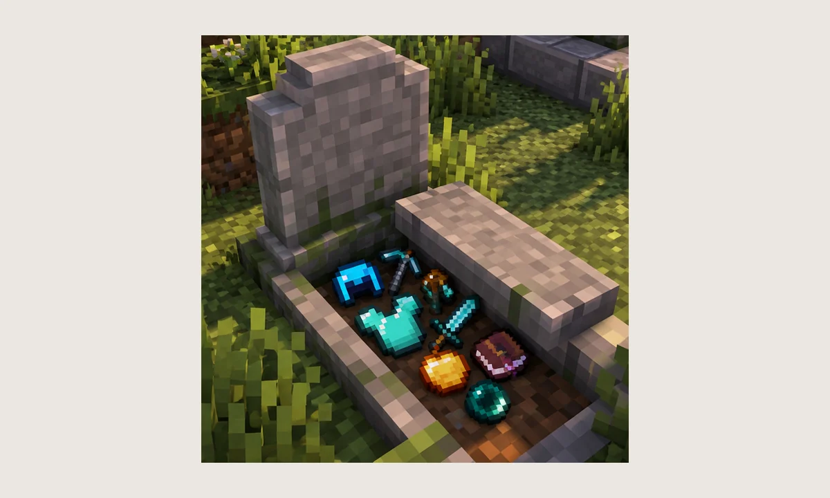 GraveStone Mod item-recovery grave scene